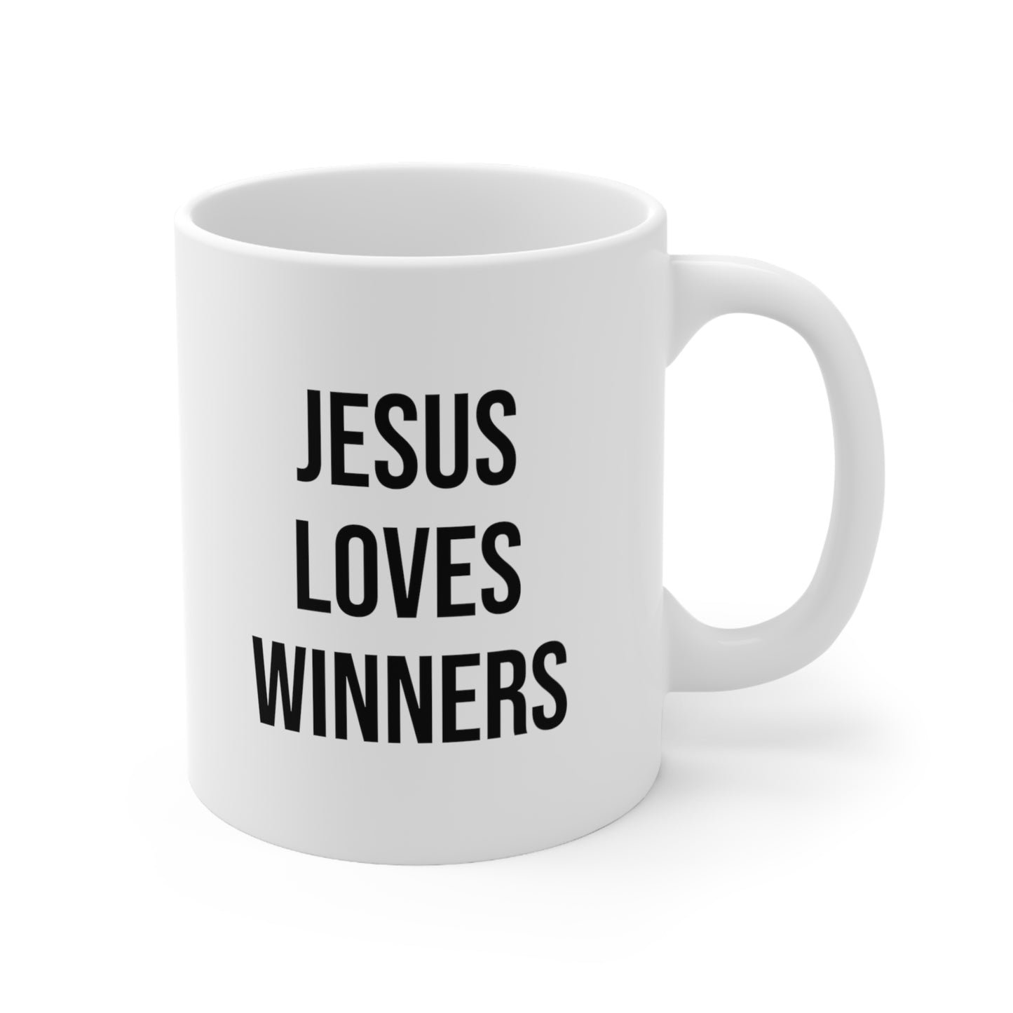 Jesus Loves Winners Coffee Mug 11oz