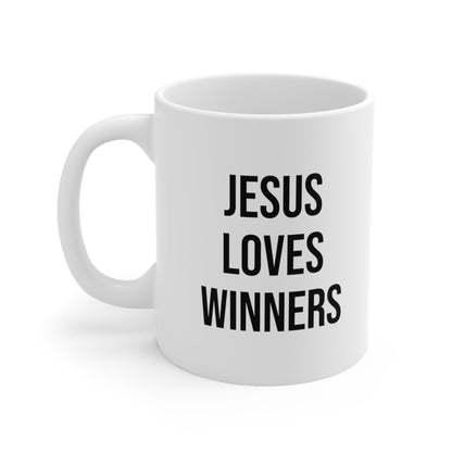 Jesus Loves Winners Coffee Mug