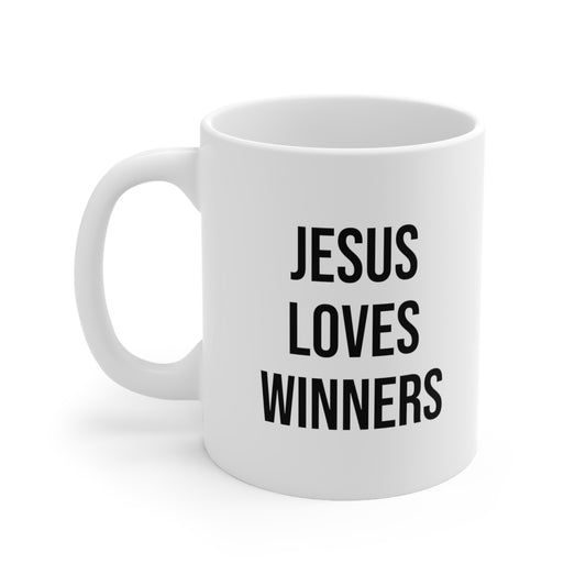 Jesus Loves Winners Coffee Mug