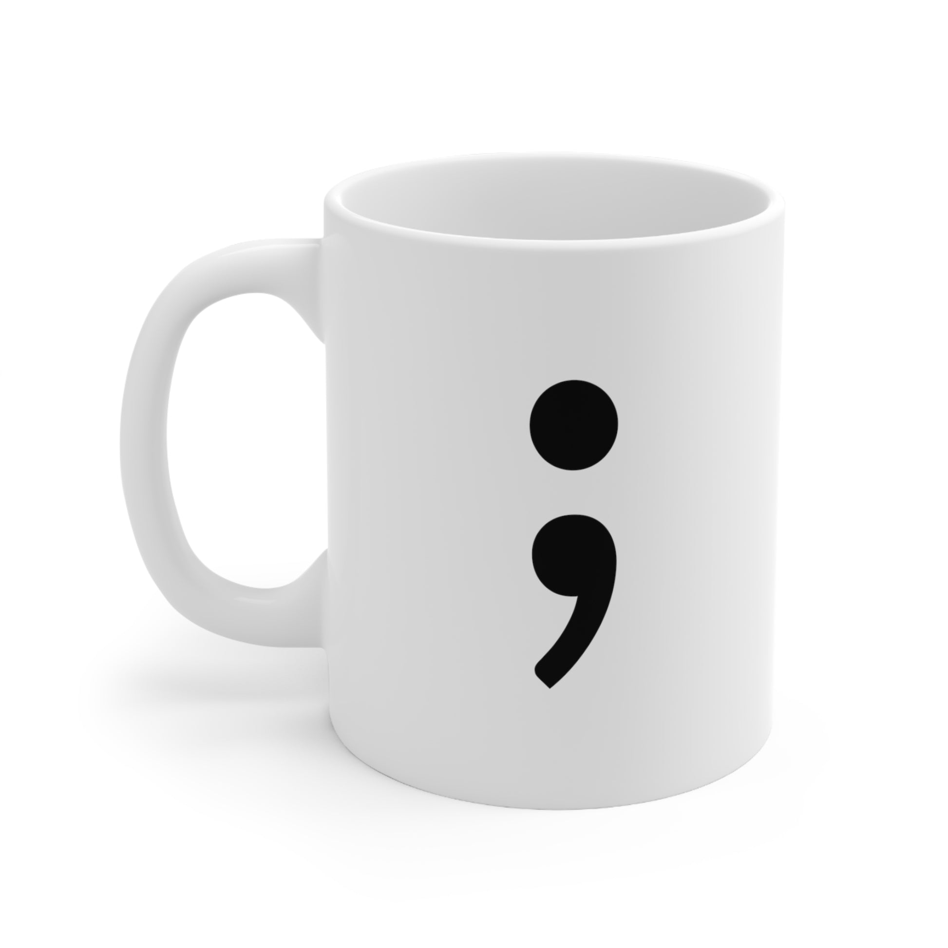 Semicolon Design Coffee Mug
