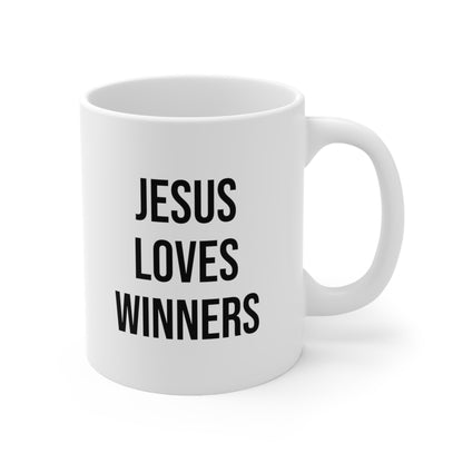 Jesus Loves Winners Coffee Mug 11oz