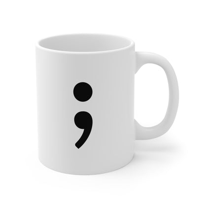Semicolon Design Coffee Mug 11oz