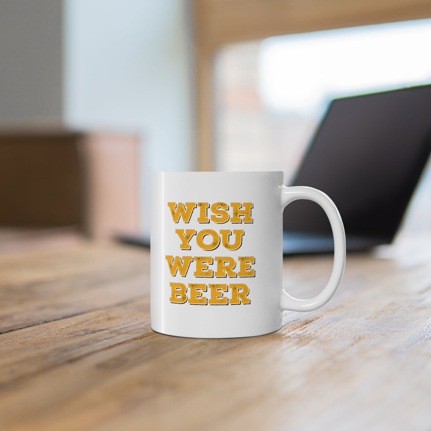 Wish You Were Beer Coffee ceramic withe Mug 11oz