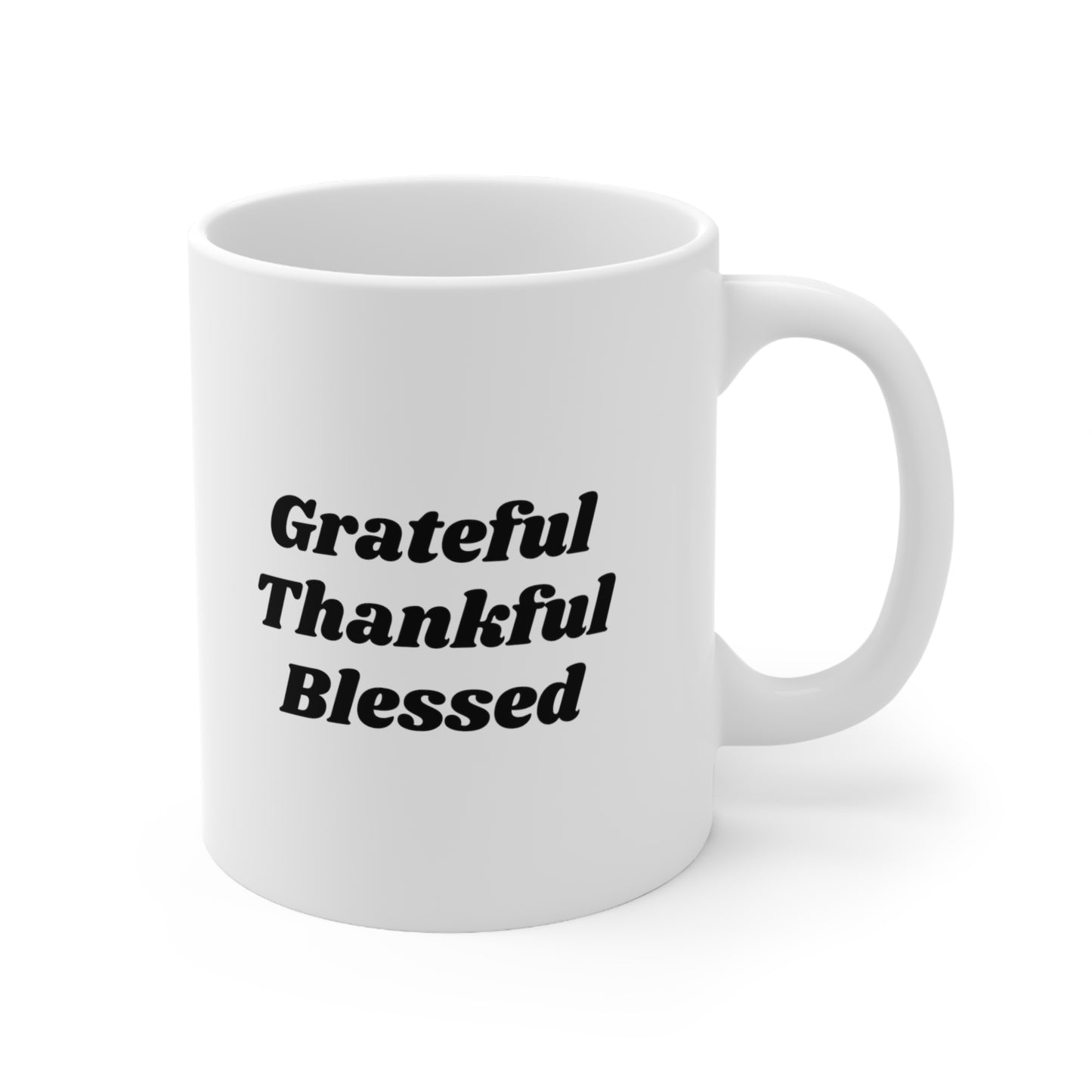 Grateful Thankful Blessed Coffee Mug 11oz
