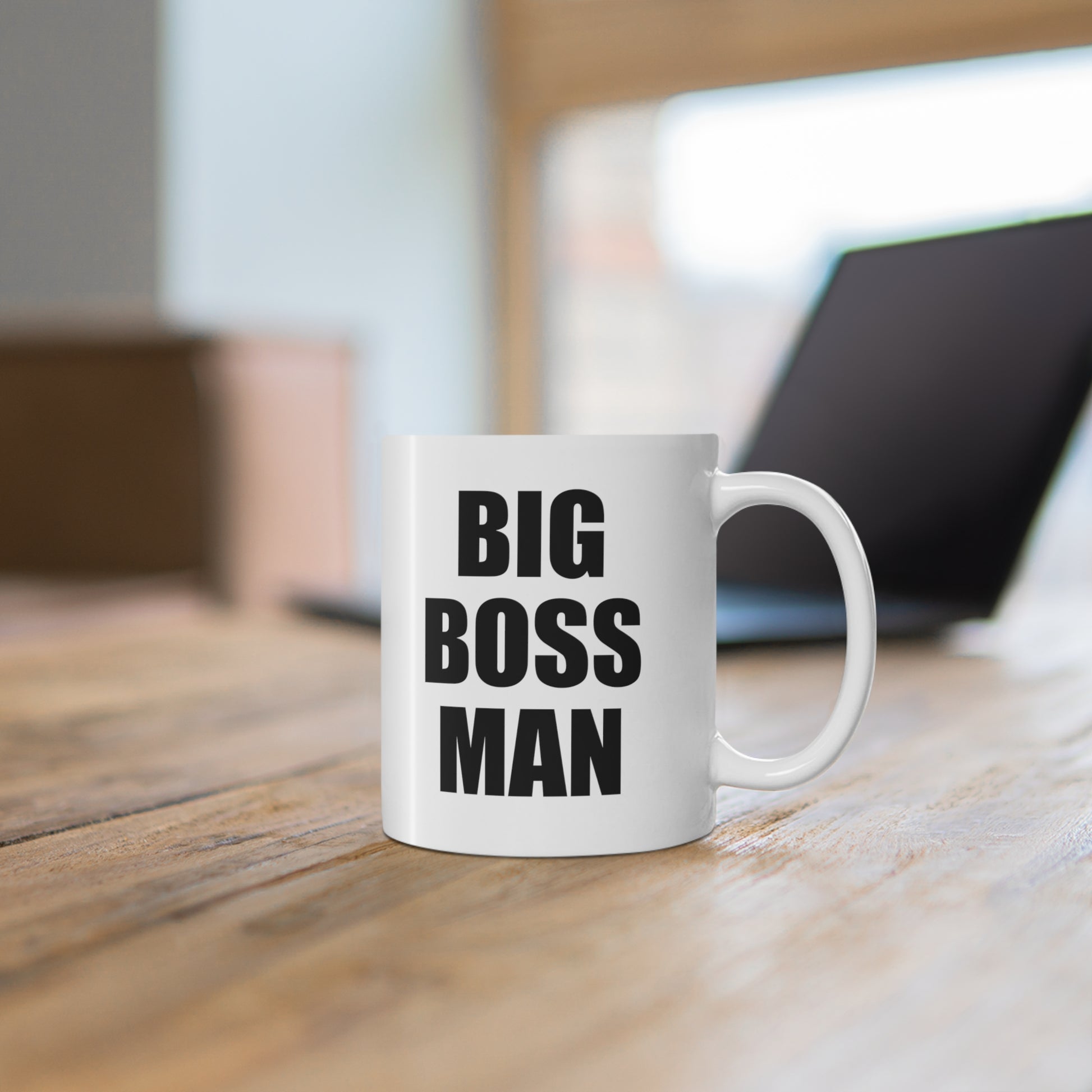 11oz ceramic mug with quote Big Boss Man
