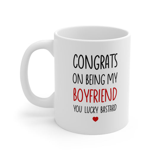 Congrats On Being My Boyfriend Coffee Mug