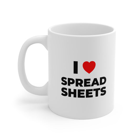 I Love Spreadsheets Coffee Mug