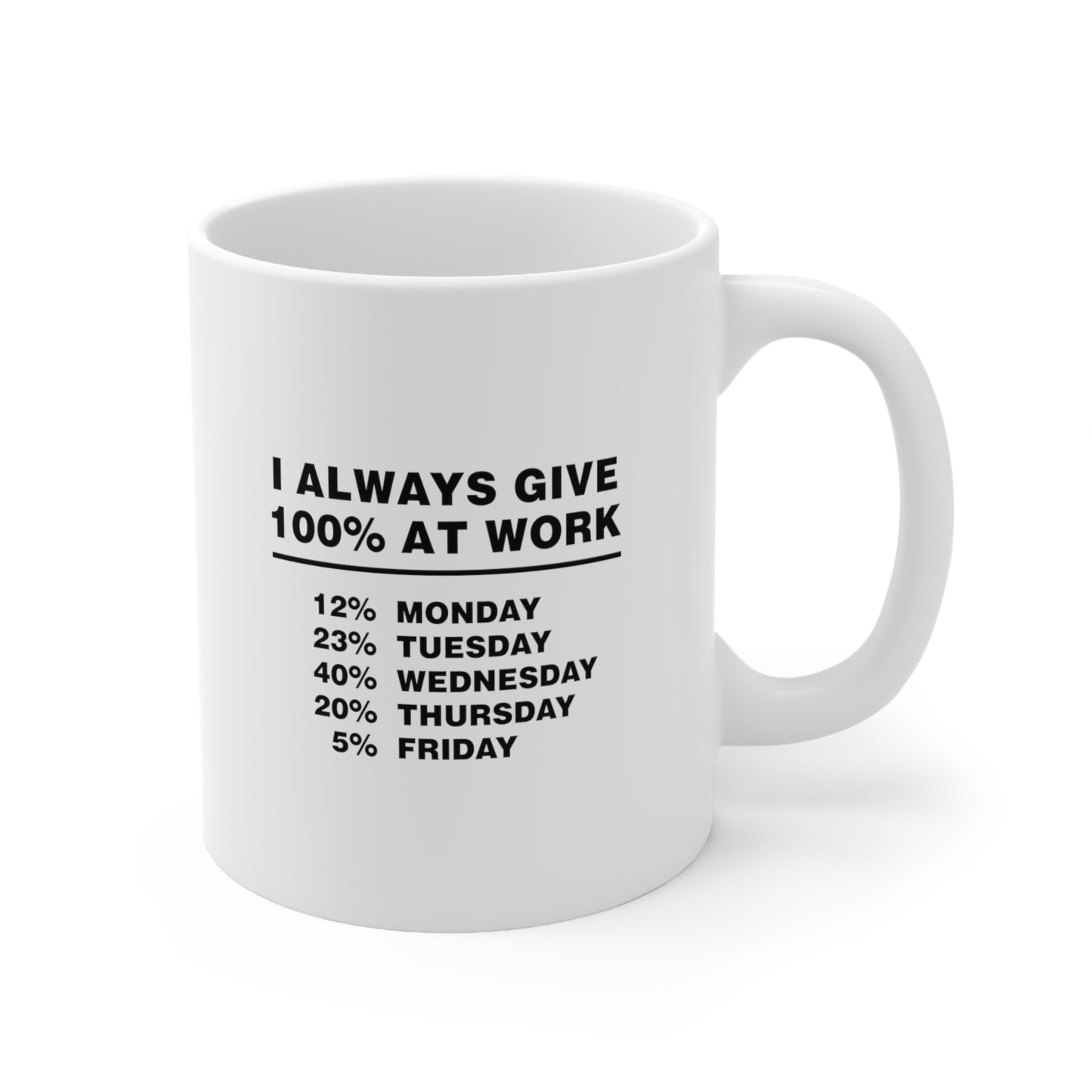I Always Give 100 At Work Coffee Mug 11oz