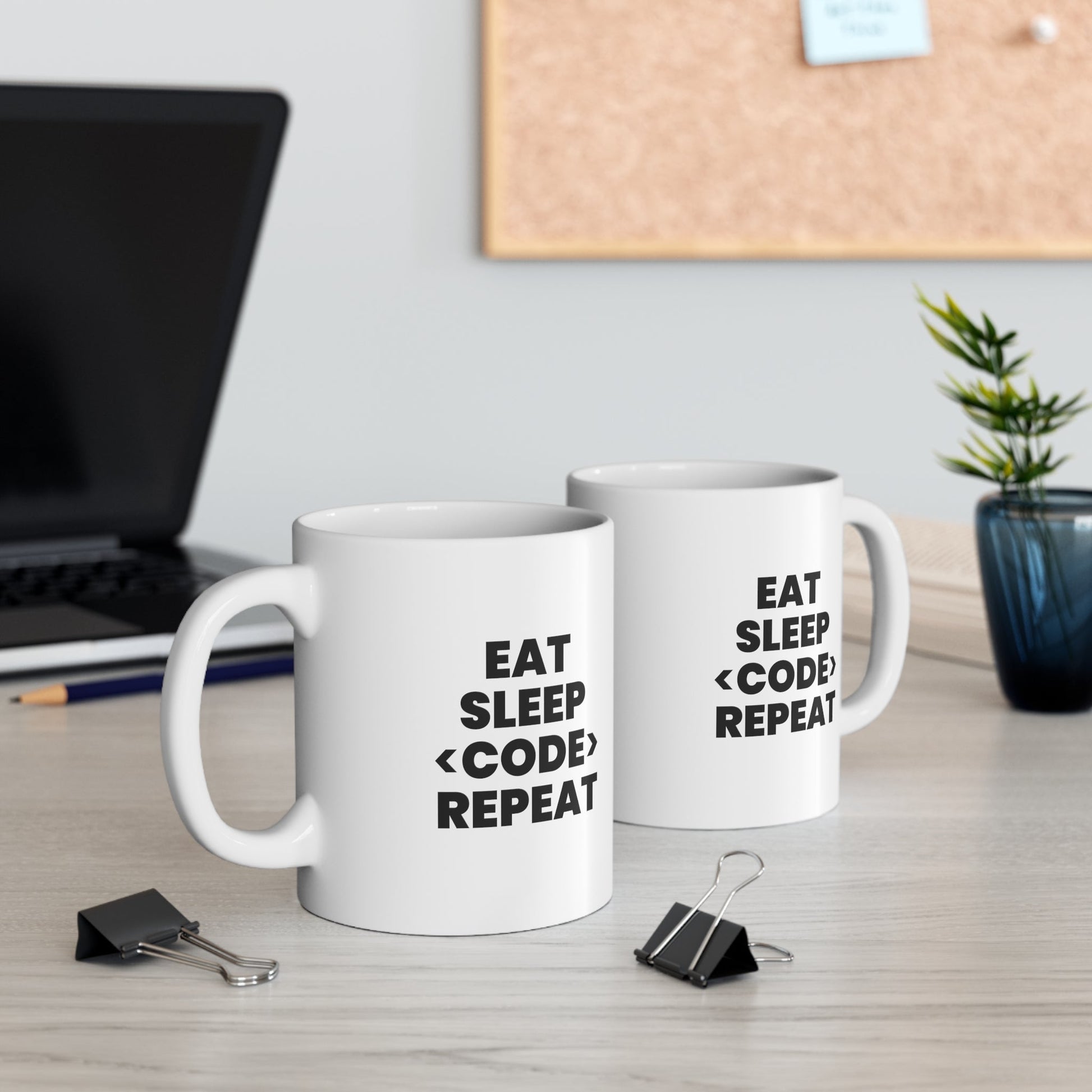 Eat Sleep Code Repeat Coffee Mug 11oz Jolly Mugs