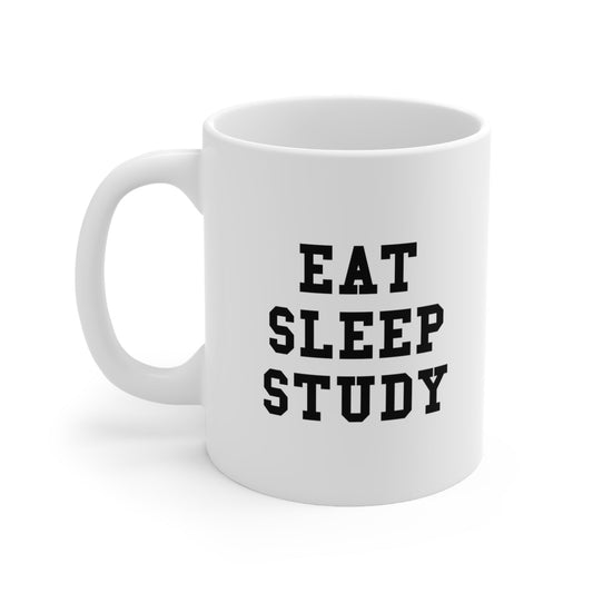 Eat Sleep Study Coffee Mug 11oz Jolly Mugs