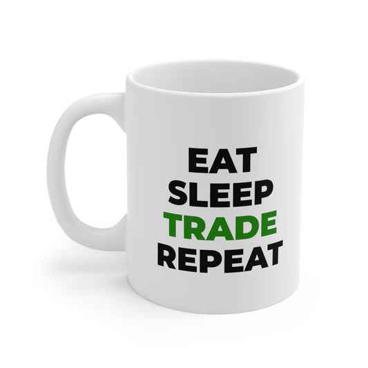 Eat Sleep Trade Repeat Coffee Mug 11oz Jolly Mugs