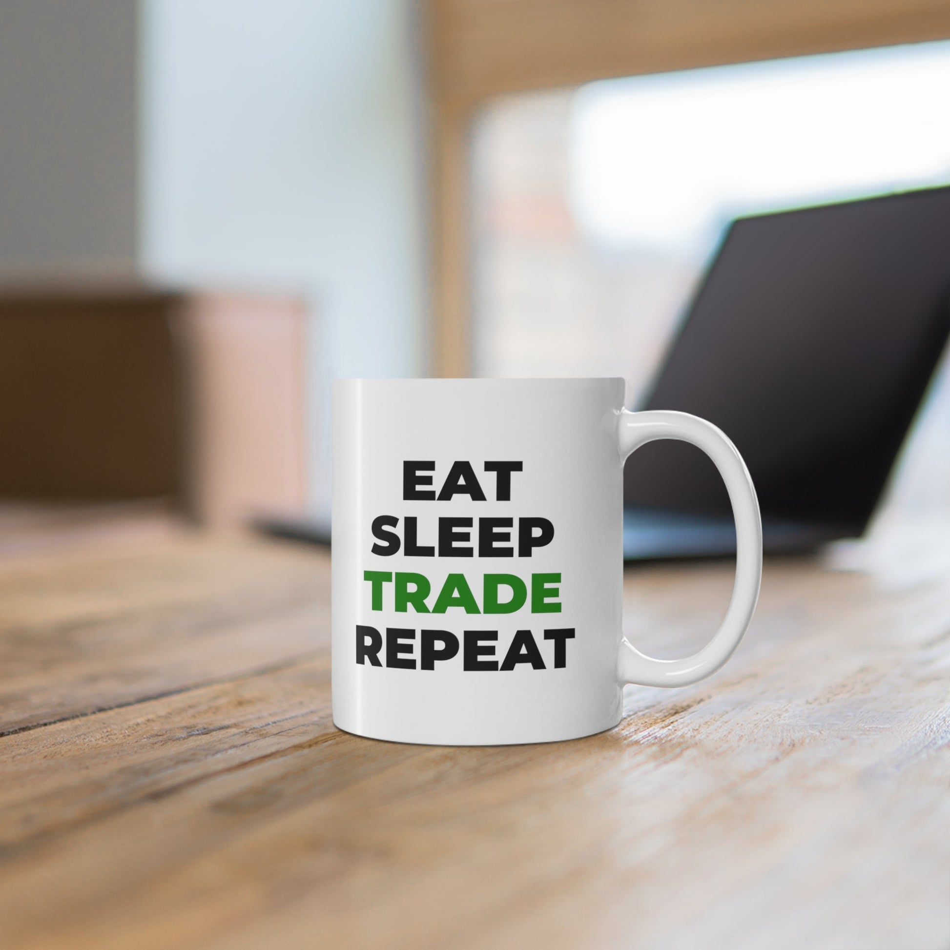 Eat Sleep Trade Repeat Coffee Mug 11oz Jolly Mugs