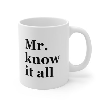 Mr Know It All Coffee Mug 11oz Jolly Mugs