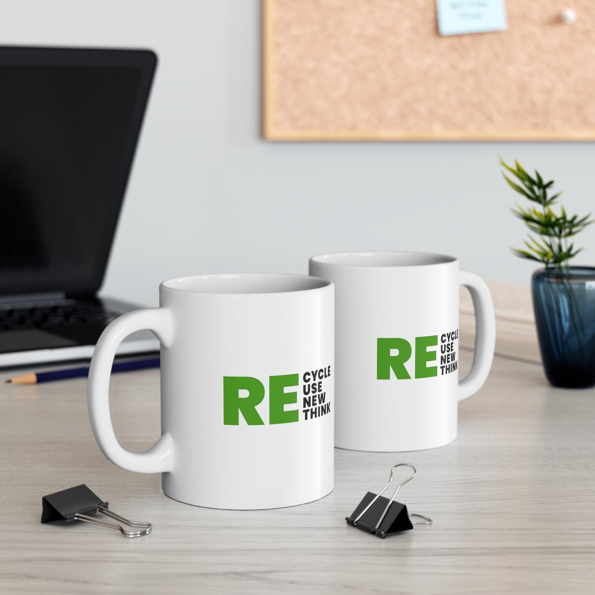 Recycle Reuse Renew Rethink Coffee Mug 11oz Jolly Mugs