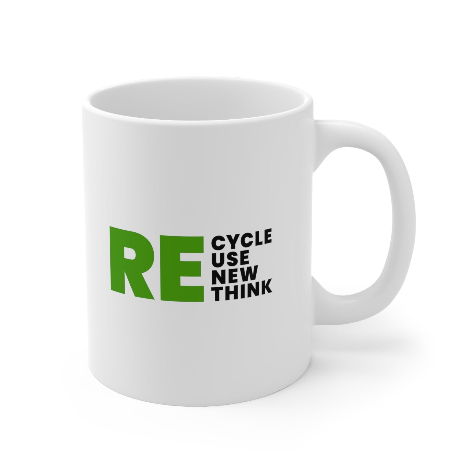 Recycle Reuse Renew Rethink Coffee Mug 11oz Jolly Mugs