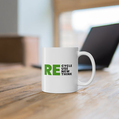 Recycle Reuse Renew Rethink Coffee Mug 11oz Jolly Mugs